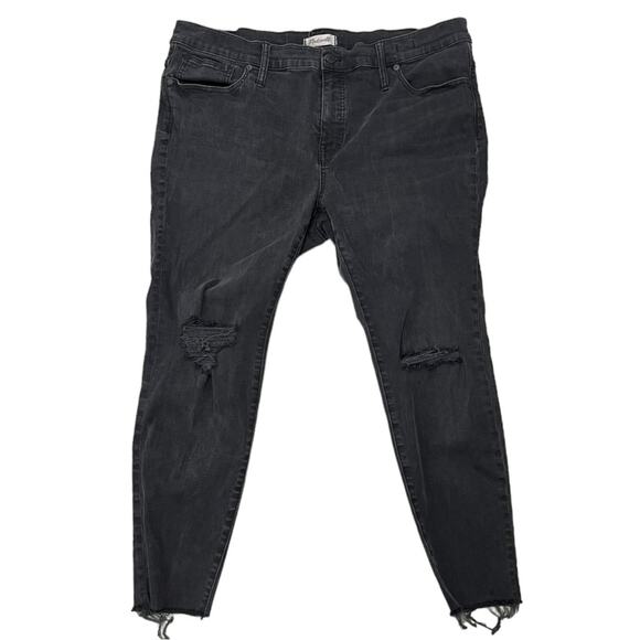 Madewell Petite 9" Mid-Rise Skinny Jeans in Black Sea 35P - Picture 6 of 8